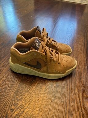 🦄🦄 NIKE AIR JORDAN 1 Low Wheat/Brown Casual Sneakers